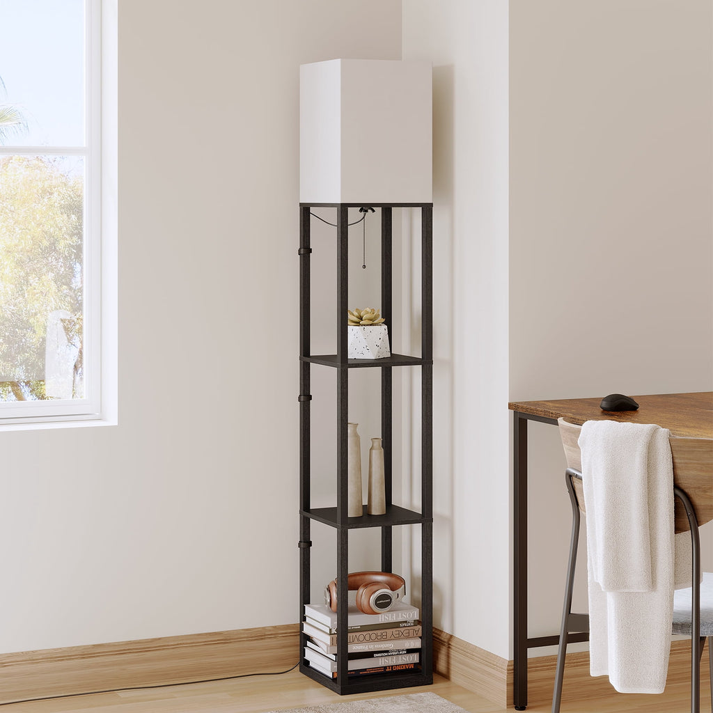 Cozylumi™ 63'' Floor Lamps with Shelves, Home Standing Lamp, Include 1000 Lumens