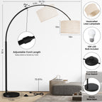 Cozylumi™ 82" Tall Floor Lamps for Living Room, Remote Control Large Arc Floor Lamp