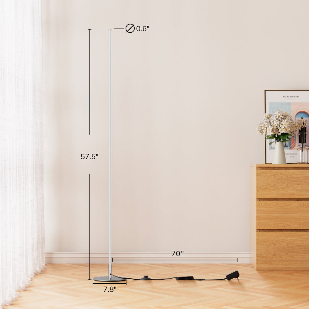 Cozylumi™ Modern LED Corner Floor Lamp Set of 2 with 2 Remote for Living Room