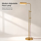 Cozylumi™ Lumadin 52/72 Modern Adjustable 1-Light Modern Adjustable Brass Floor Lamp