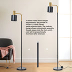 Cozylumi™ JOPESO Modern Industrial 59" Floor Lamp, Adjustable Lampshade Antique Brass &