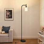Cozylumi™ Vesteel Arc Floor Lamp for Living Room, Modern Standing Lamp with Glass
