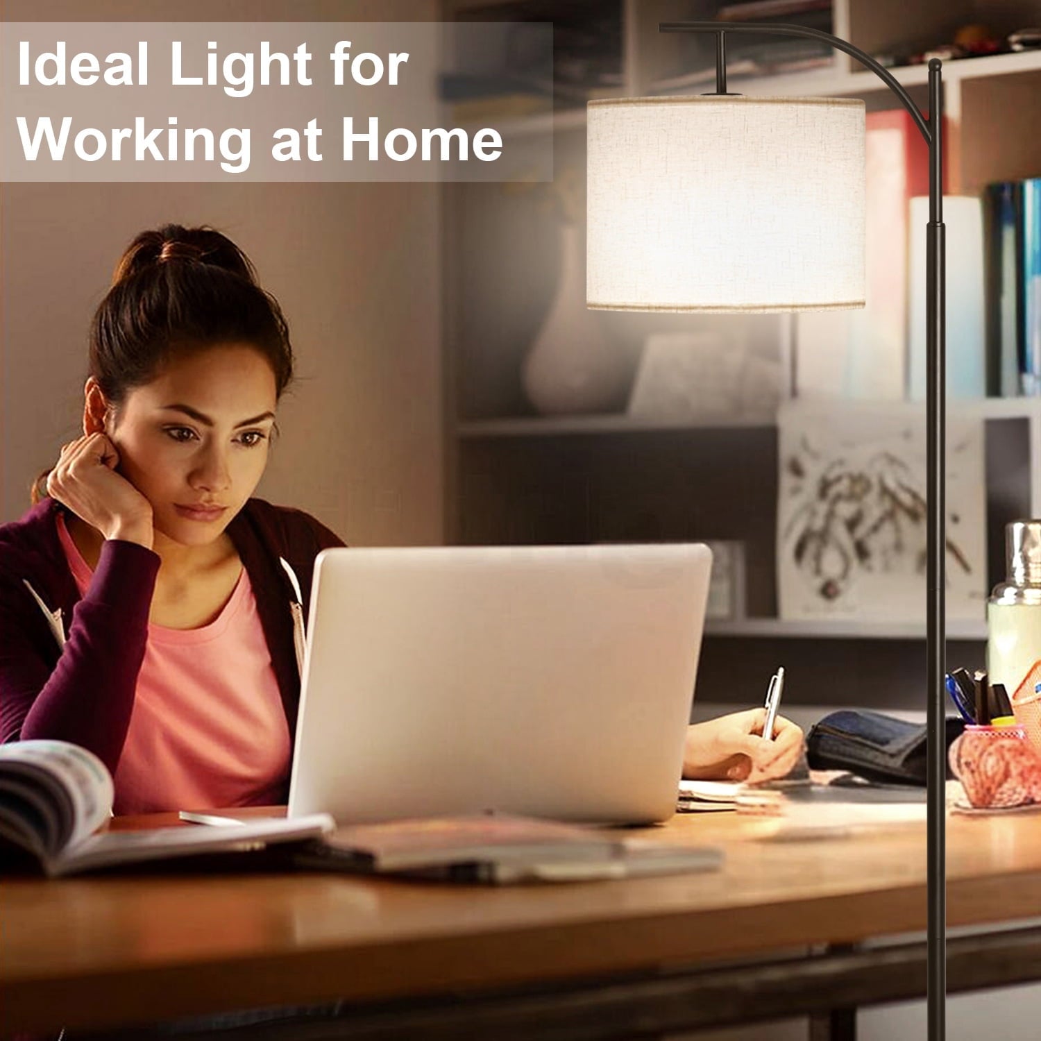 Cozylumi™ Vesteel Floor Lamp, Standing Lamp with 3 Color Temperatures LED Bulb &