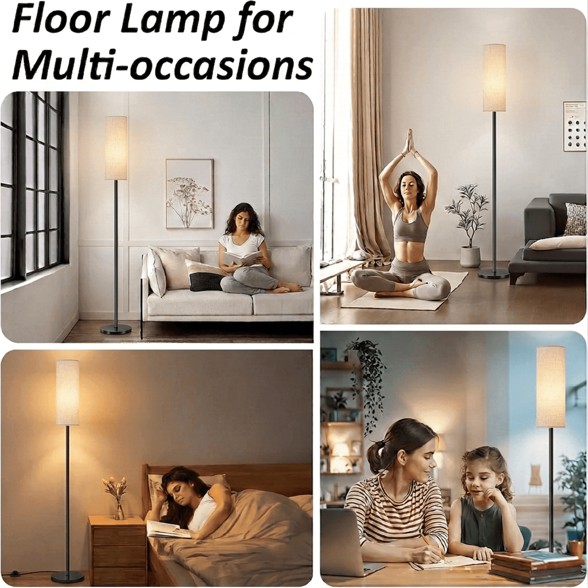 Cozylumi™ LED Floor Lamp, RGB Floor Lamp for Living Room, Standing Lamps Works with