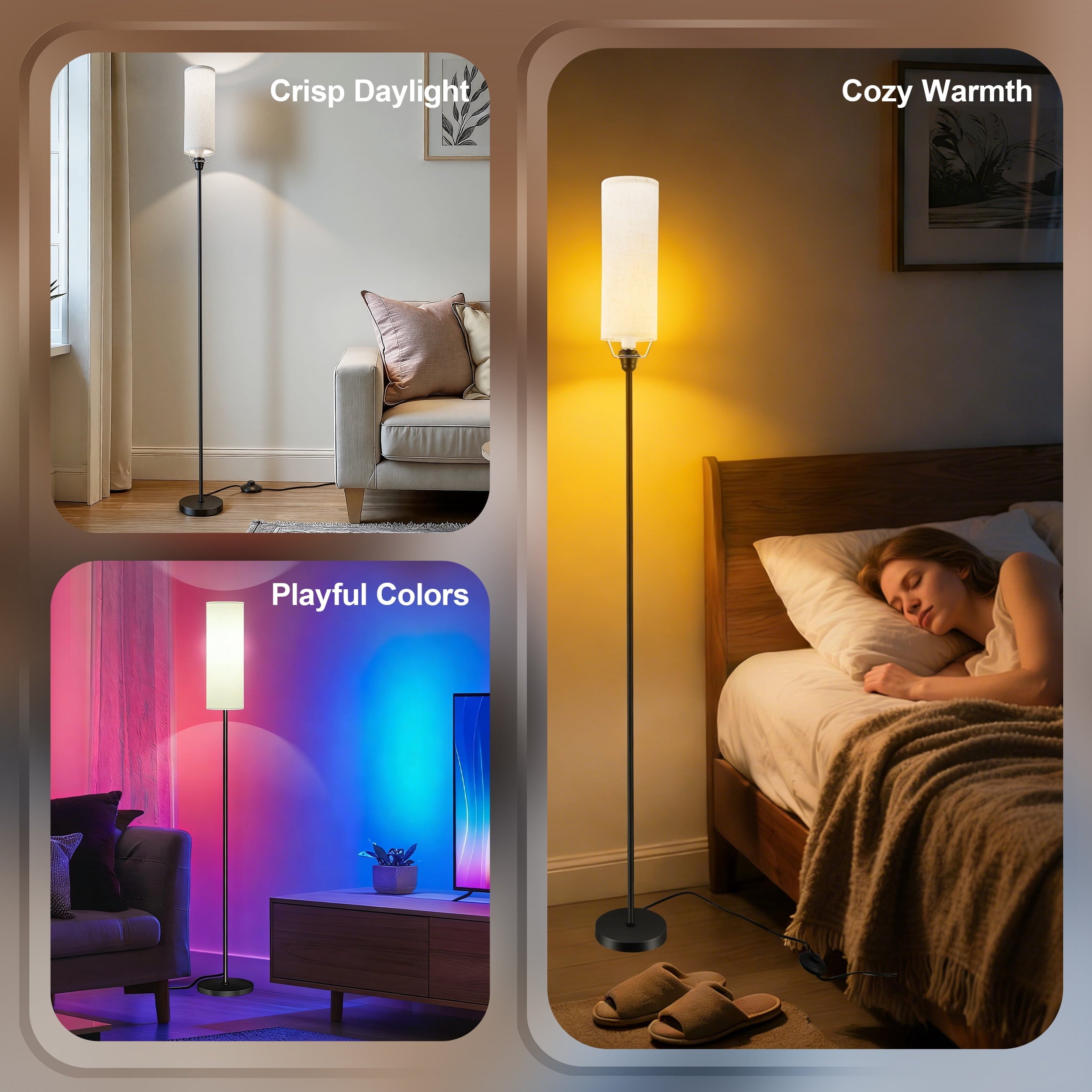 Cozylumi™ RELOIVE LED Floor Lamp,68.1 Dimmable Standing Tall Lamp with APP Control &