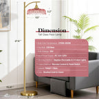 Cozylumi™ 68in Gold Floor Lamp for Living Room Mid Century Modern Standing Lamp with