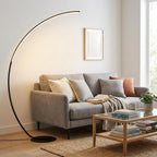 Cozylumi™ 69 Inch Arched Modern Standing Floor Lamp With Remote - Dimmable Black