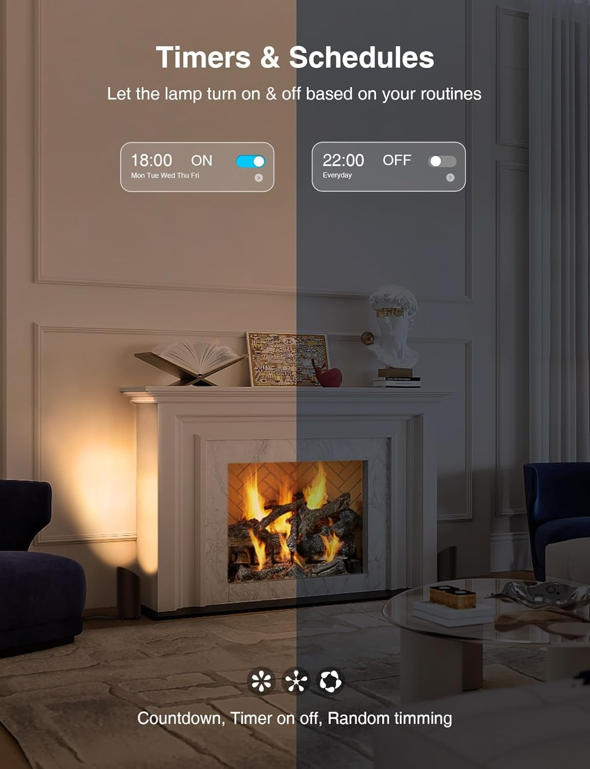 Cozylumi™ SUNVIE Smart Floor Can Lamp, RGBW Color Changing Uplight Spotlight with App