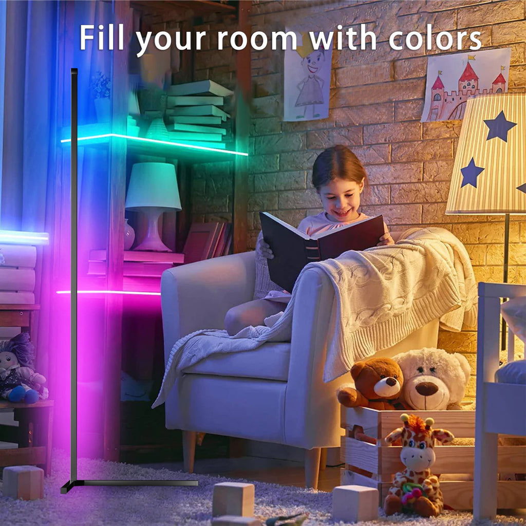Cozylumi™ Modern LED Floor Lamp, USB Plug-in Music Sync Corner Lamp, APP Remote Control