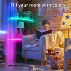 Cozylumi™ Modern LED Floor Lamp, USB Plug-in Music Sync Corner Lamp, APP Remote Control