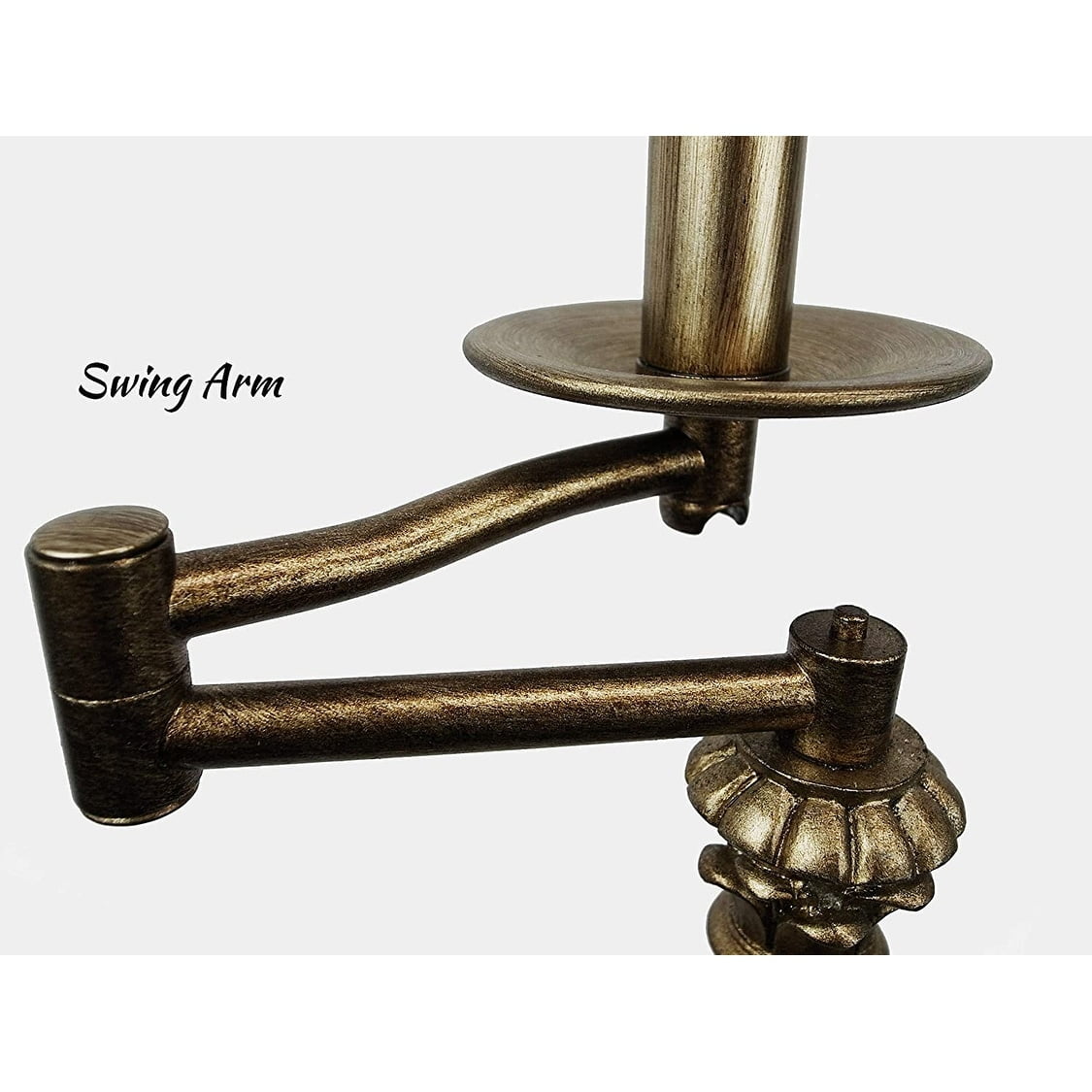 Cozylumi™ Mestar Decor 61 inch Rustic Brass Swing Arm Floor Lamp