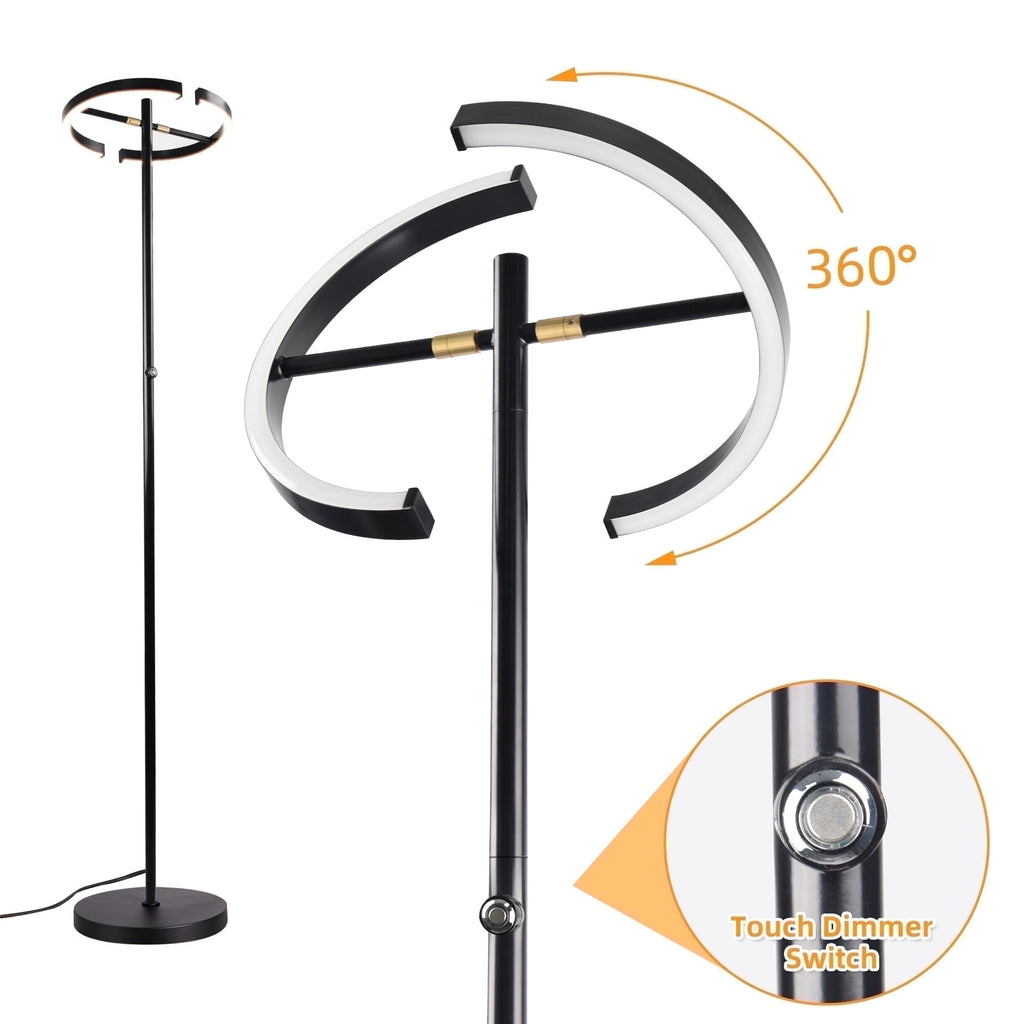 Cozylumi™ Hlite LED Floor Lamp,Rotatable Standing Lamp with Touch Control, 30W Modern