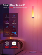 Cozylumi™ Lepro O1 AI Smart LED Corner Floor Lamp with AI Voice Control, RGB + Tunable