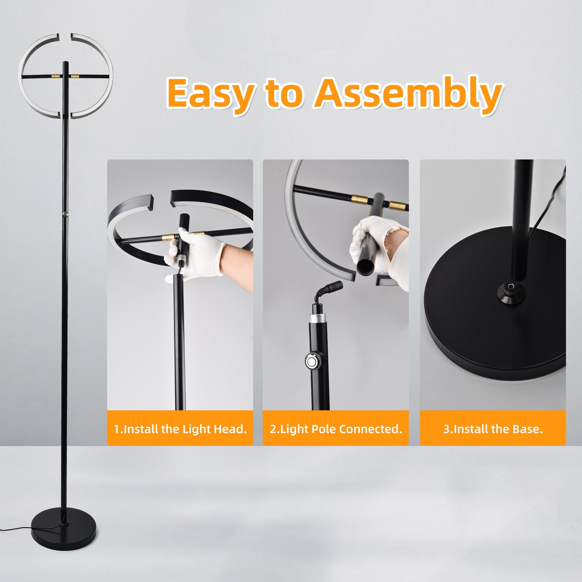 Cozylumi™ Hlite LED Floor Lamp,Rotatable Standing Lamp with Touch Control, 30W Modern