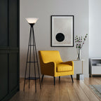 Cozylumi™ Metal Etagere Floor Lamp with Shelves, Charcoal Finish