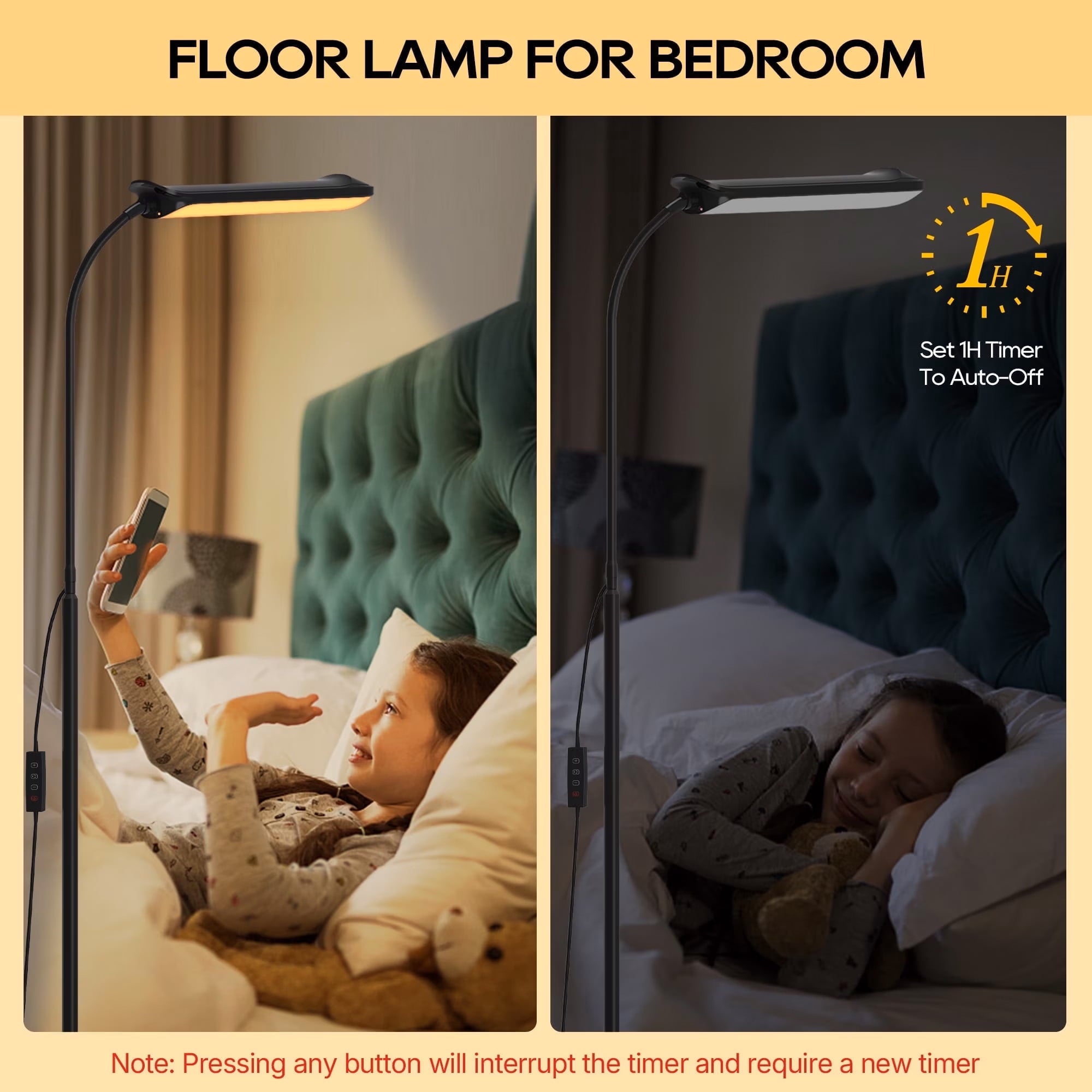 Cozylumi™ ACMETOP LED Floor Lamp for Living Room with Remote Control, Standing Lamp