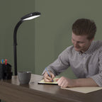 Cozylumi™ Natural Sunlight LED Floor Lamp with Bendable Neck 60 Inch Black