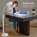 Cozylumi™ Verilux HappyLight Duo 2-in-1 Light Therapy & Floor Lamp White VT39WW1