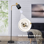 Cozylumi™ JOPESO Modern Industrial 59" Floor Lamp, Adjustable Lampshade Antique Brass &