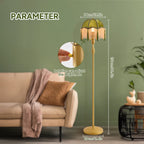 Cozylumi™ Retro tassel floor lamp with adjustable light simple upright metal base LED