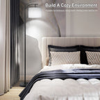 Cozylumi™ Vesteel Floor Lamp, Standing Lamp with 3 Color Temperatures LED Bulb &