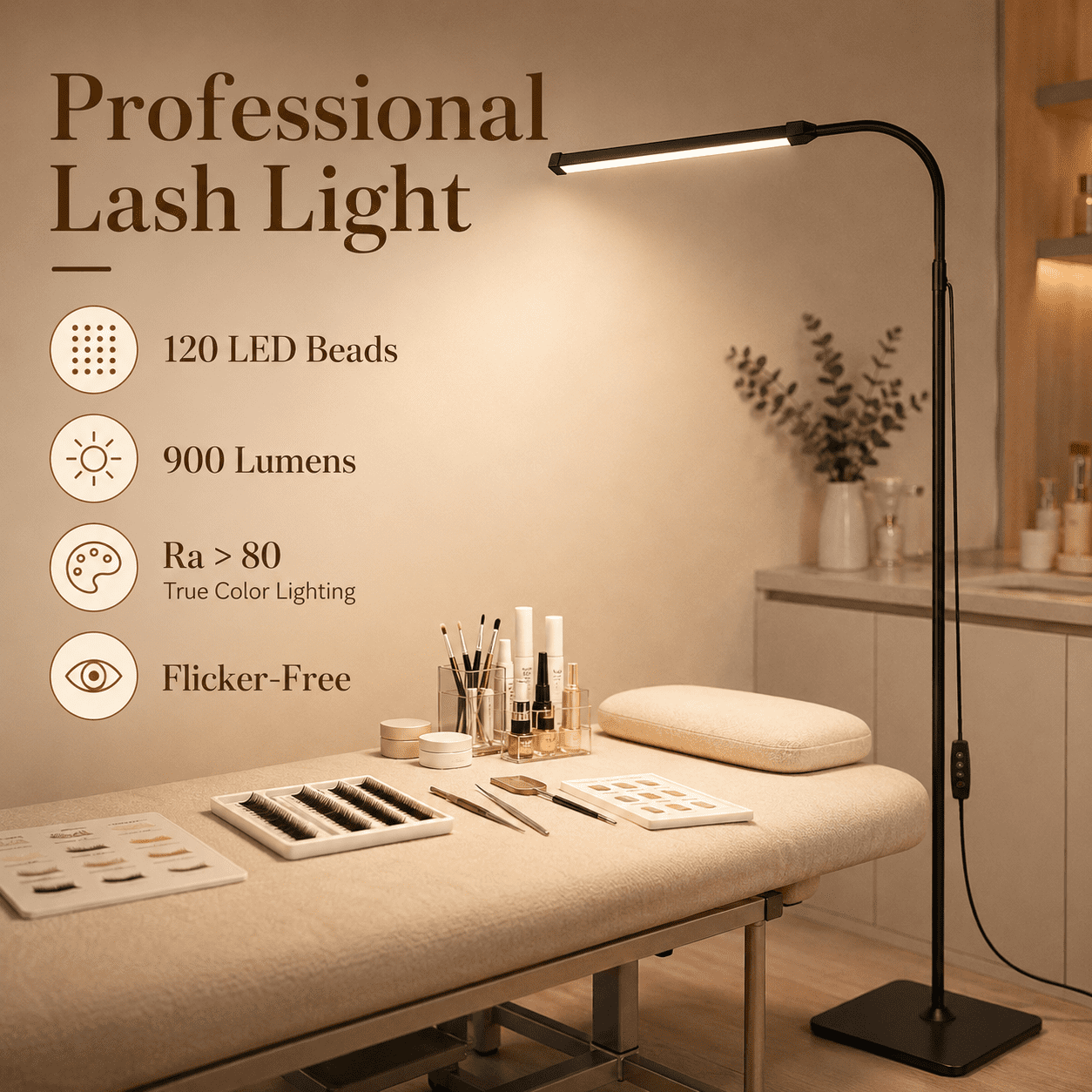 Cozylumi™ SERBASIC LED Floor Lamp, Dimmable Standing Light Height Adjustable with 360°