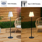 Cozylumi™ Postlucky 56" Solar LED Floor Lamp Dimmable with Remote Control, RGB Color