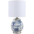 Cozylumi™ Floral Ceramic Lamp with Shade, 17"
