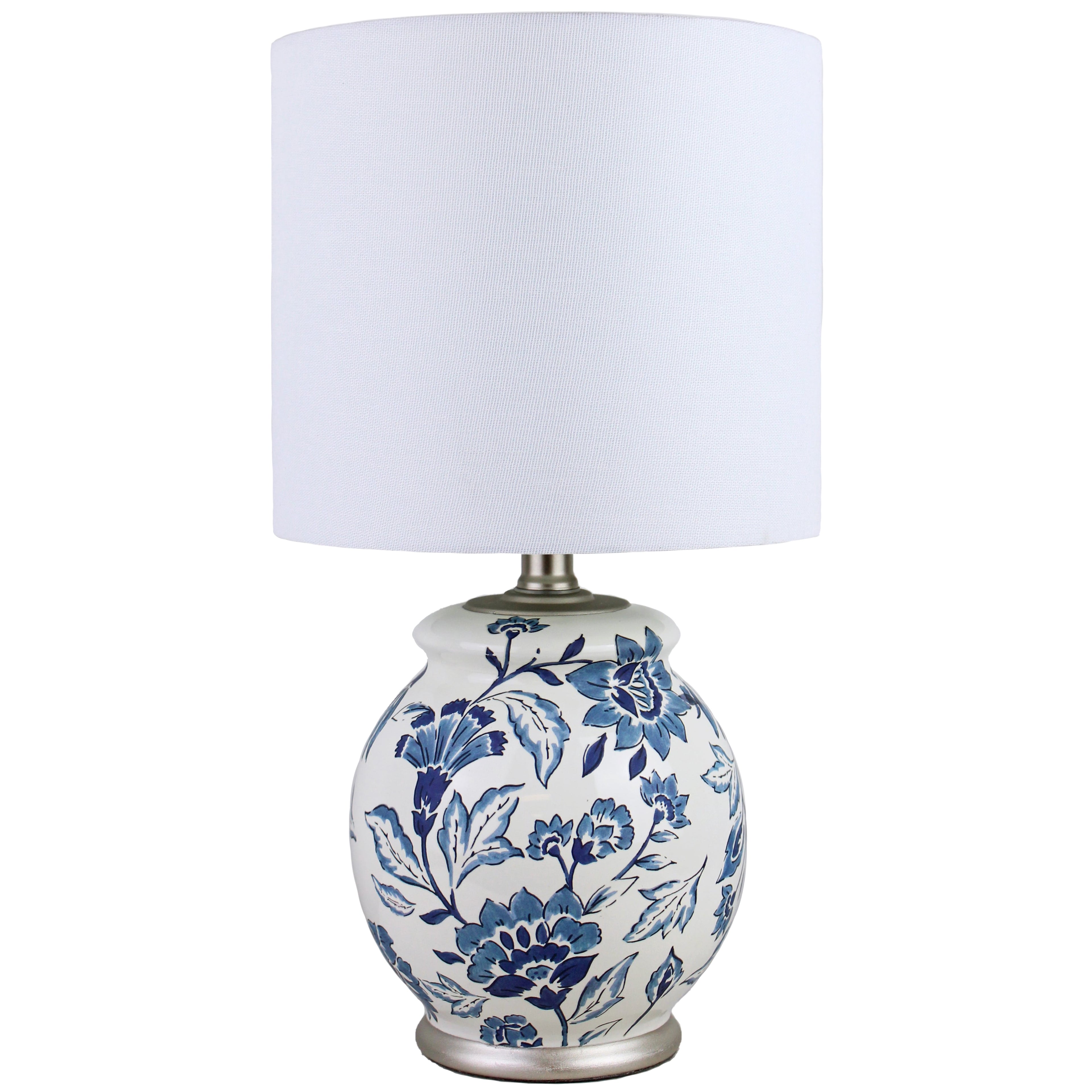 Cozylumi™ Floral Ceramic Lamp with Shade, 17"