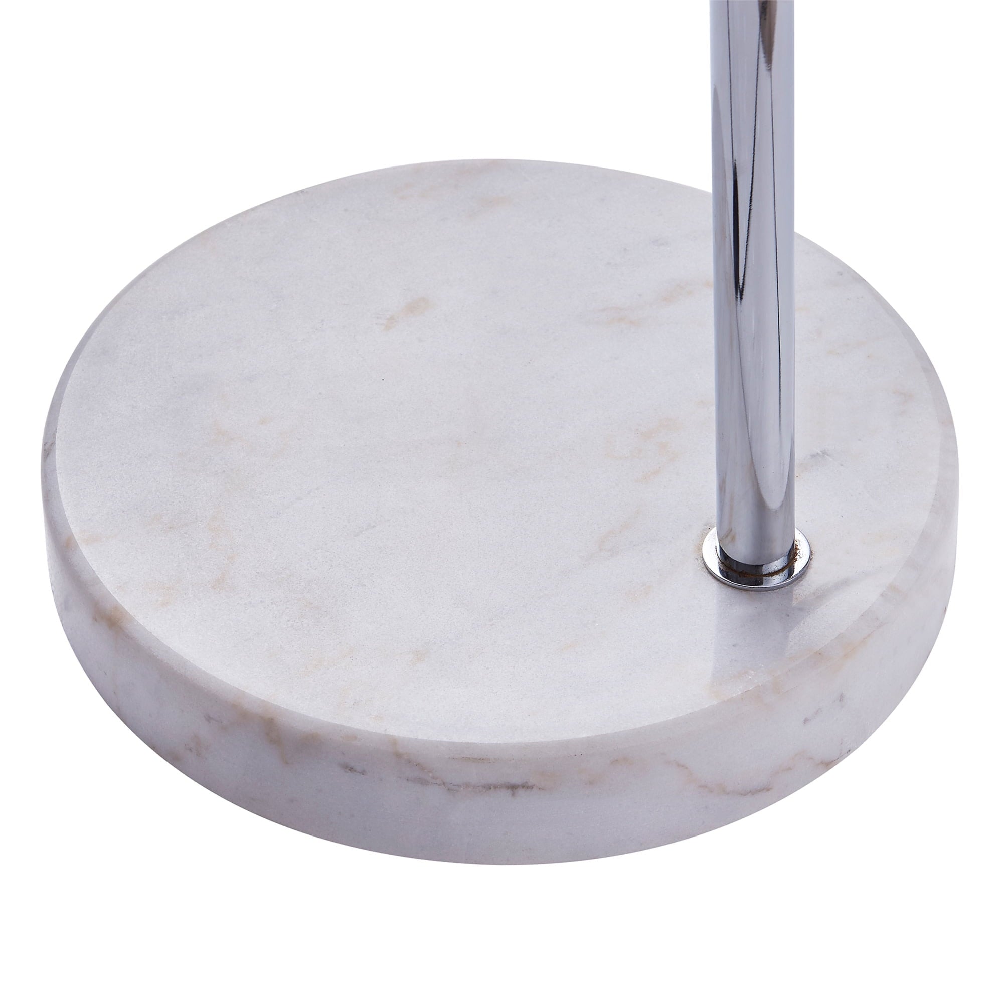 Cozylumi™ Teamson Home Arquer 68.1" Arc Floor Lamp with Faux Marble Base, Nickel