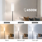 Cozylumi™ LED Floor Lamps, 3 Colors Temperature, 9W LED Bulb, Modern Standing Lamps