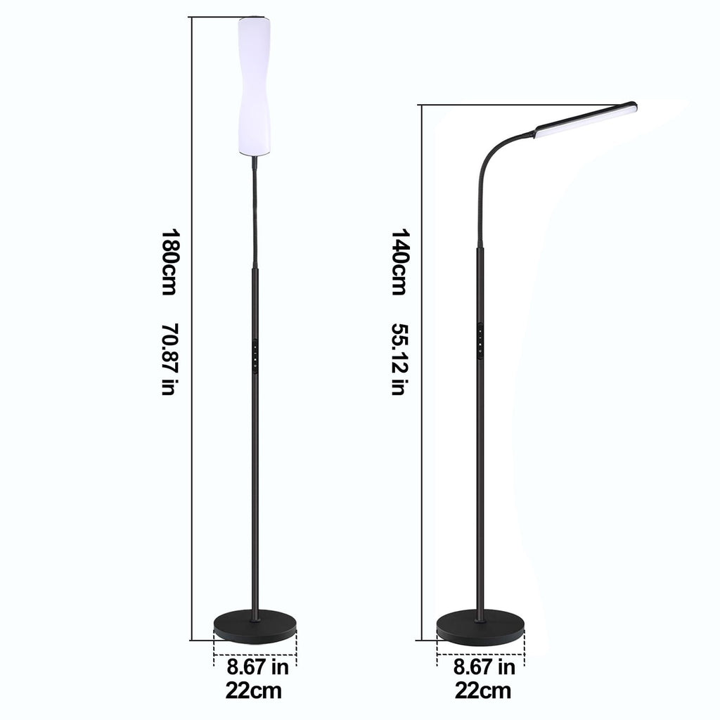 Cozylumi™ Govvep LED Floor Lamp with Flexible Gooseneck and Touch Sensor with Remote