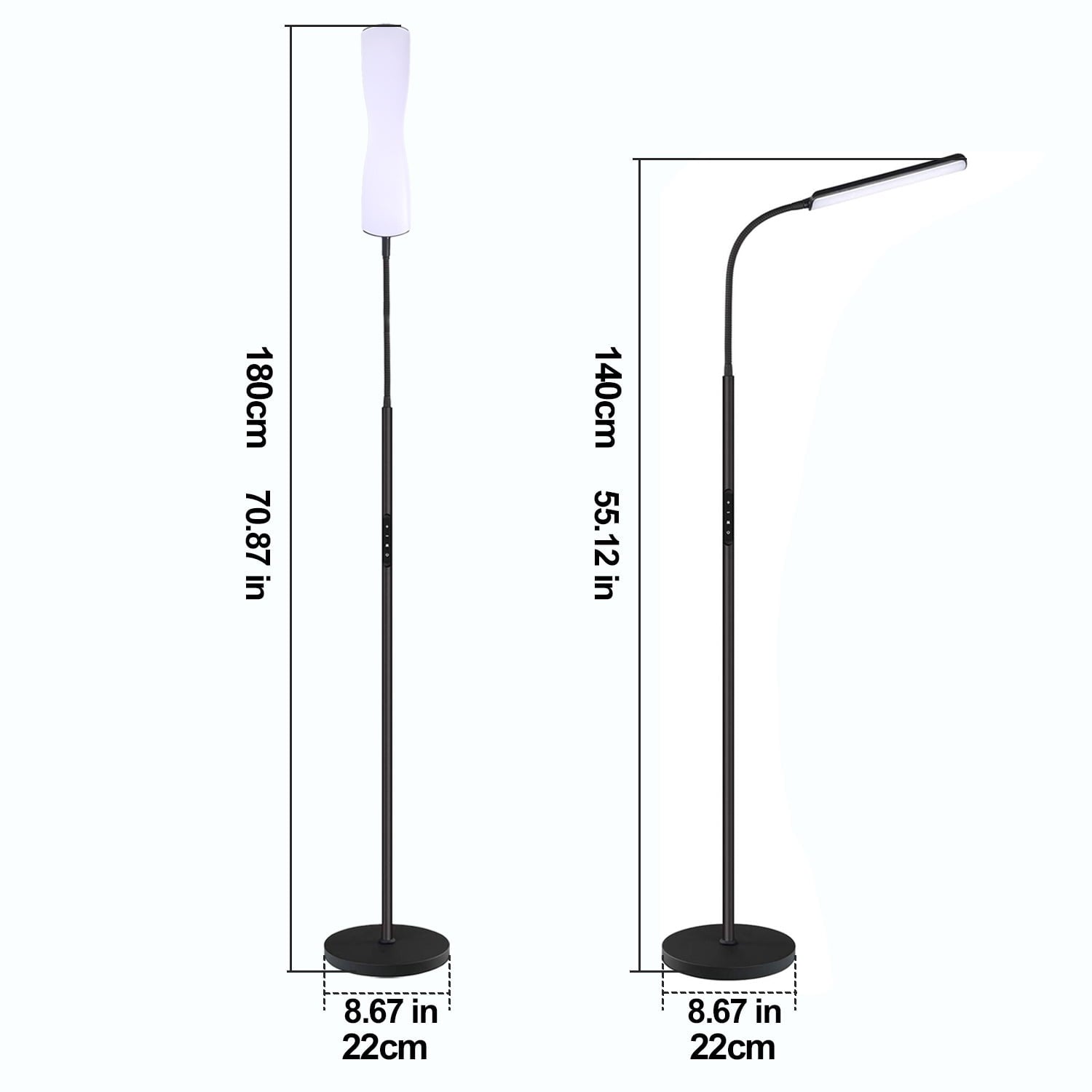 Cozylumi™ Govvep LED Floor Lamp with Flexible Gooseneck and Touch Sensor with Remote