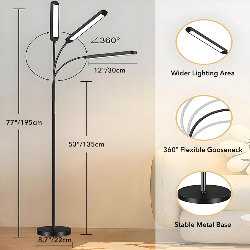 Cozylumi™ BN-LINK Floor Lamp with Timer, Standing Lamp with Remote and Touch Control