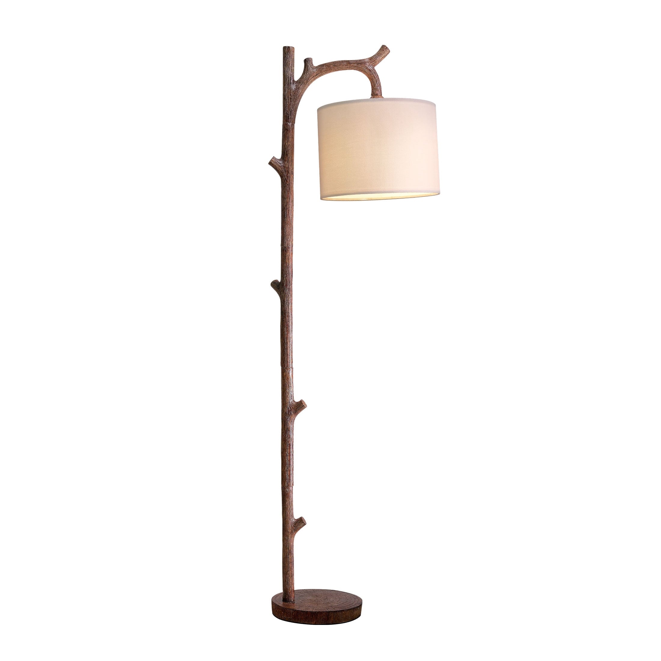 Cozylumi™ 61.5" Vintage Floor lamp for Living Room, Brown Resin Tree Trunk decoration