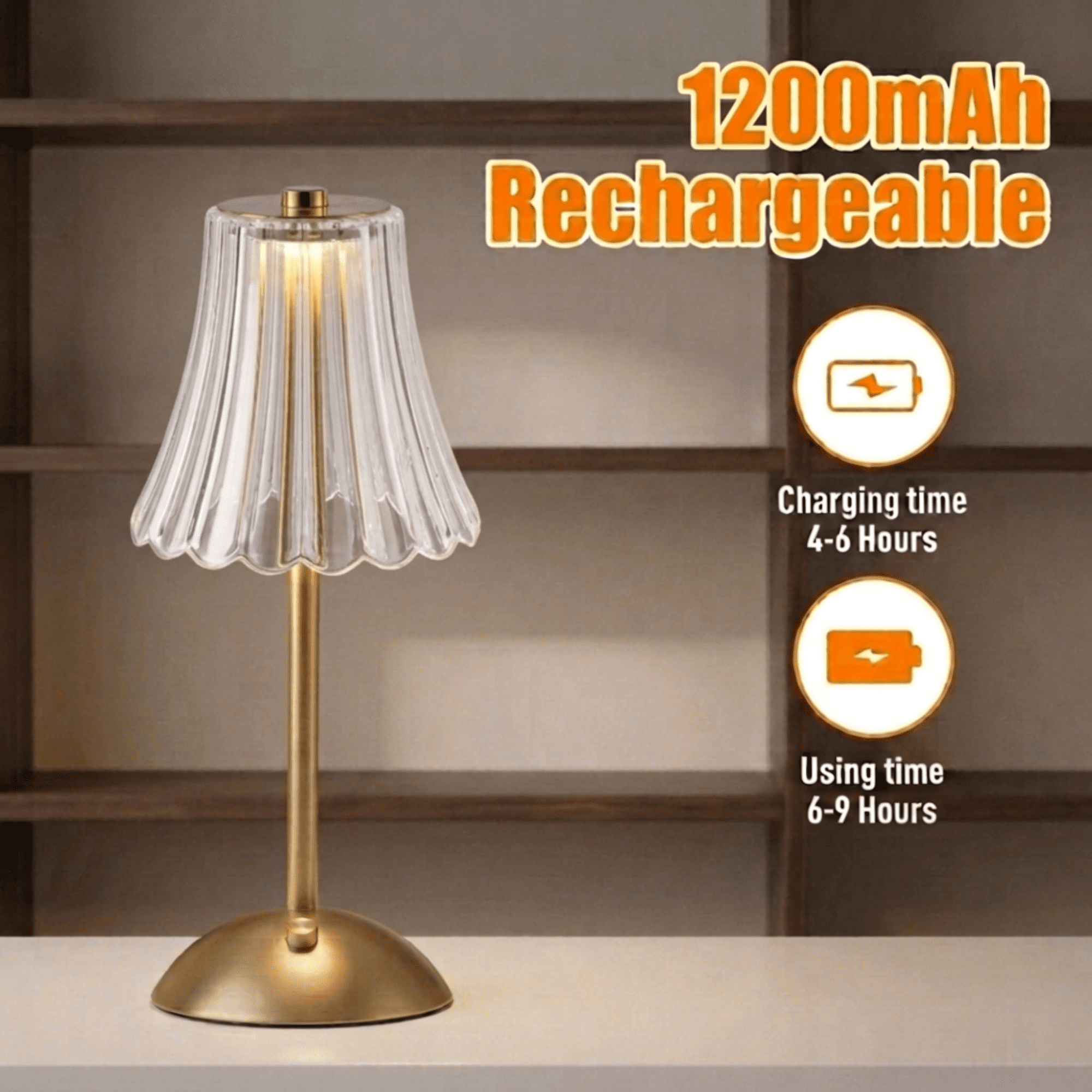 Cozylumi™ Cordless Table Lamp, 3 Color Temperatures & Stepless Dimming, Table Lamp with