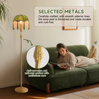 Cozylumi™ Retro tassel floor lamp with adjustable light simple upright metal base LED