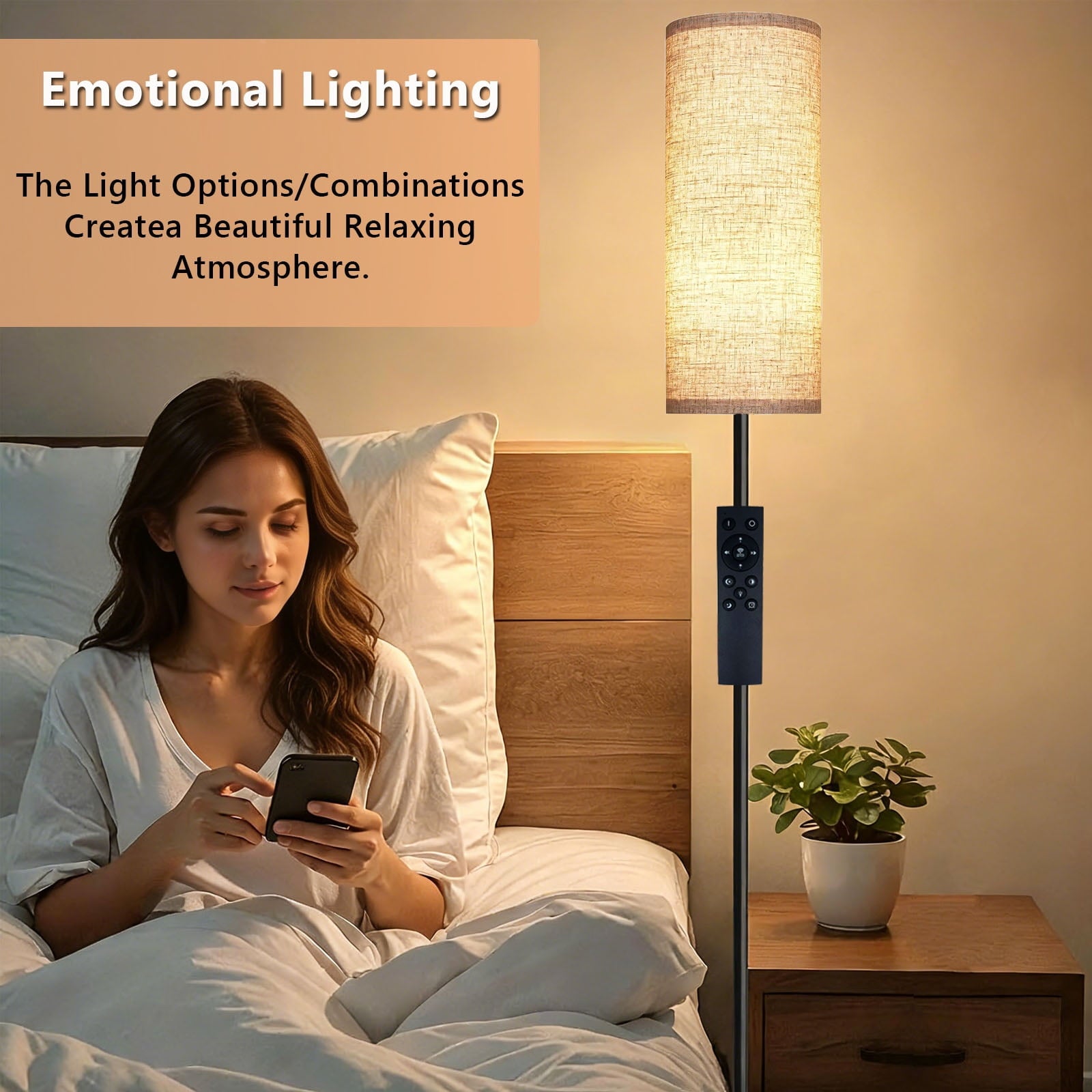 Cozylumi™ Kisportee 67" Dimmable Floor Lamps for Living Room | 3000K-6500K, Remote &