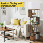Cozylumi™ LIFE Floor Lamp with Shelves & Remote, 4-Tier Dimmable S Shape Standing Lamp