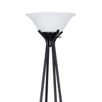 Cozylumi™ Metal Etagere Floor Lamp with Shelves, Charcoal Finish