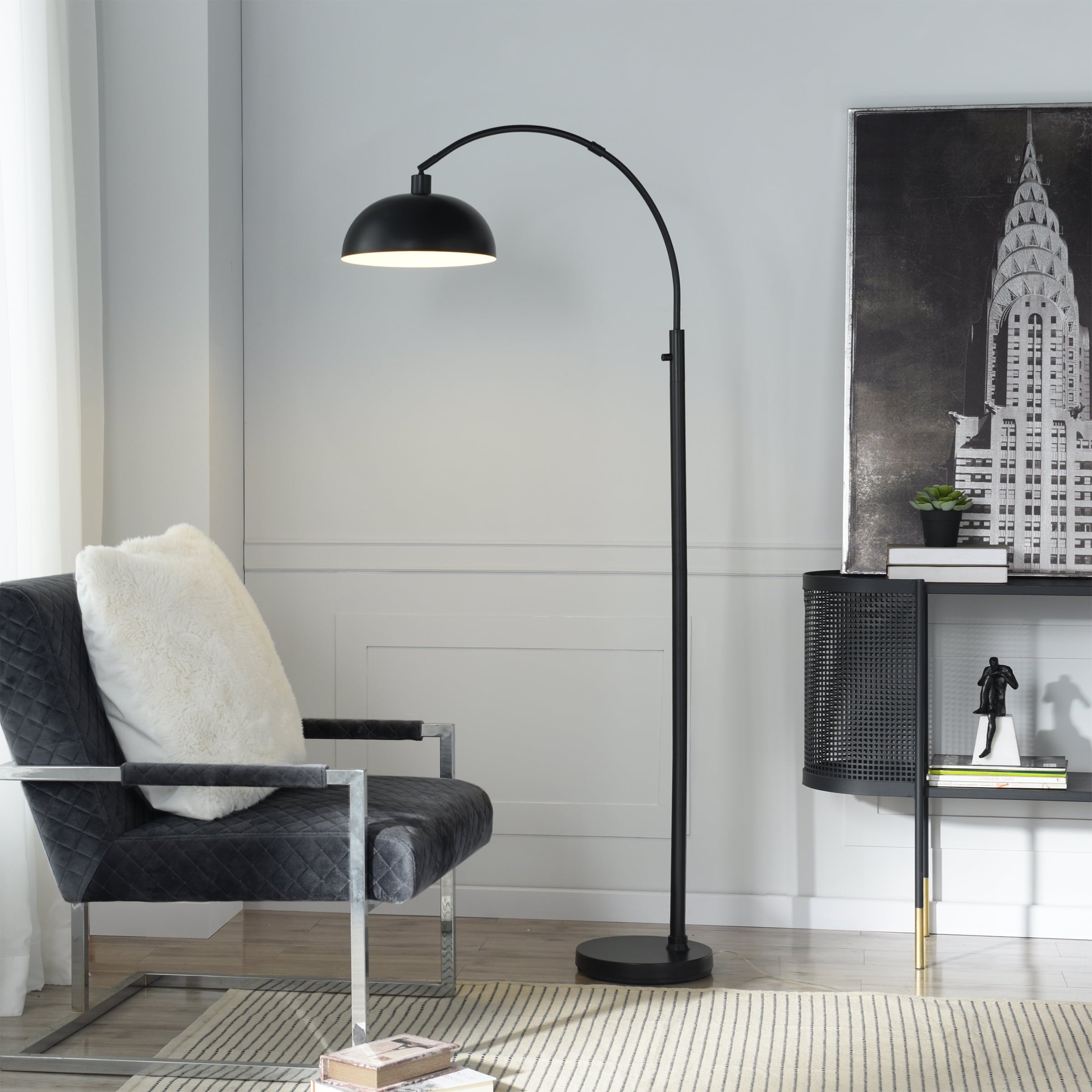 Cozylumi™ Black Finish Arch Dome Floor Lamp