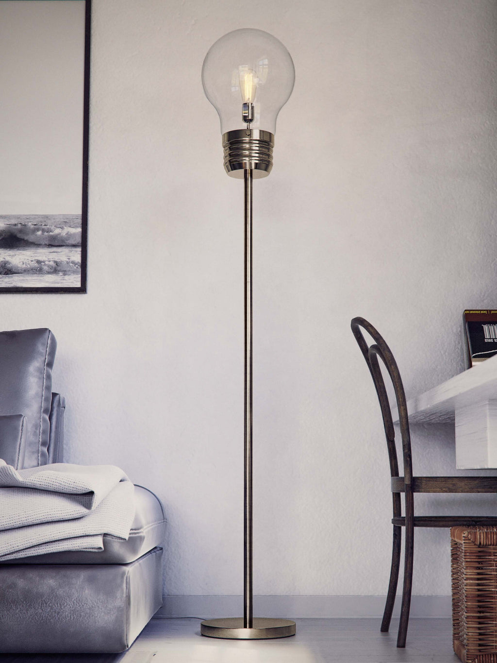 Cozylumi™ Edison 71.5'' LED Floor Lamp with Clear Glass Novelty Shade Modern Floor