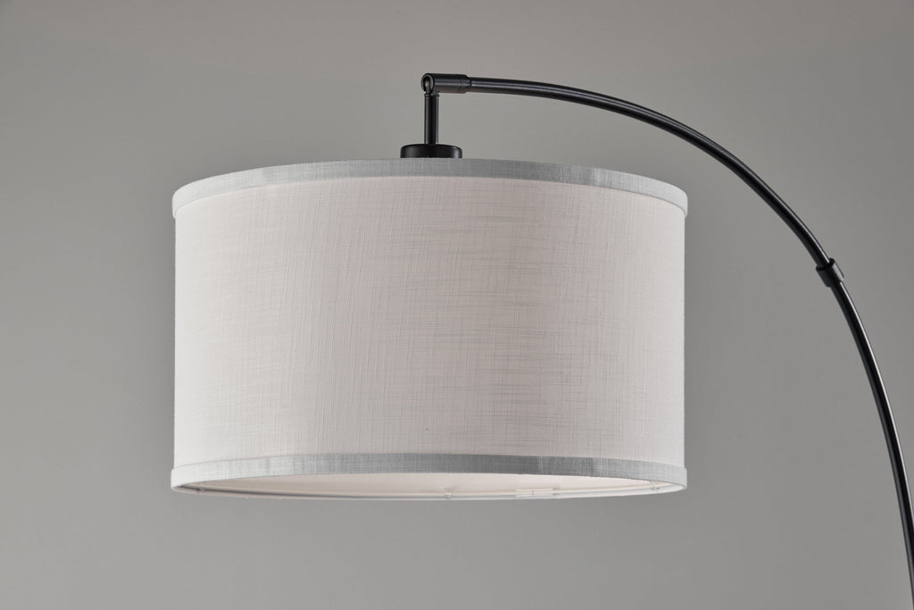 Cozylumi™ Michelle 71-Inch Metal Arc Floor Lamp with White Fabric Shade and 3-Way Switch