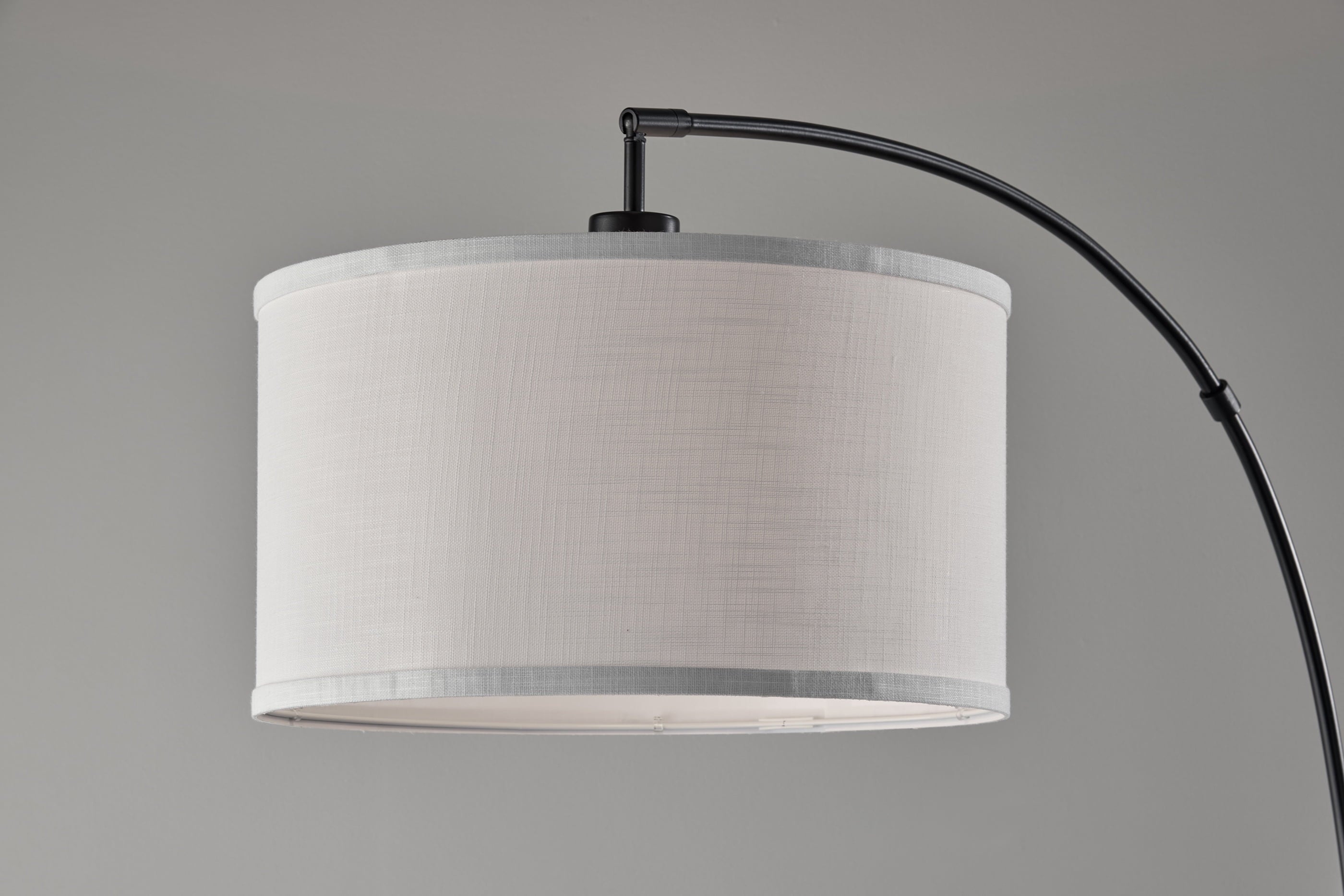 Cozylumi™ Michelle 71-Inch Metal Arc Floor Lamp with White Fabric Shade and 3-Way Switch