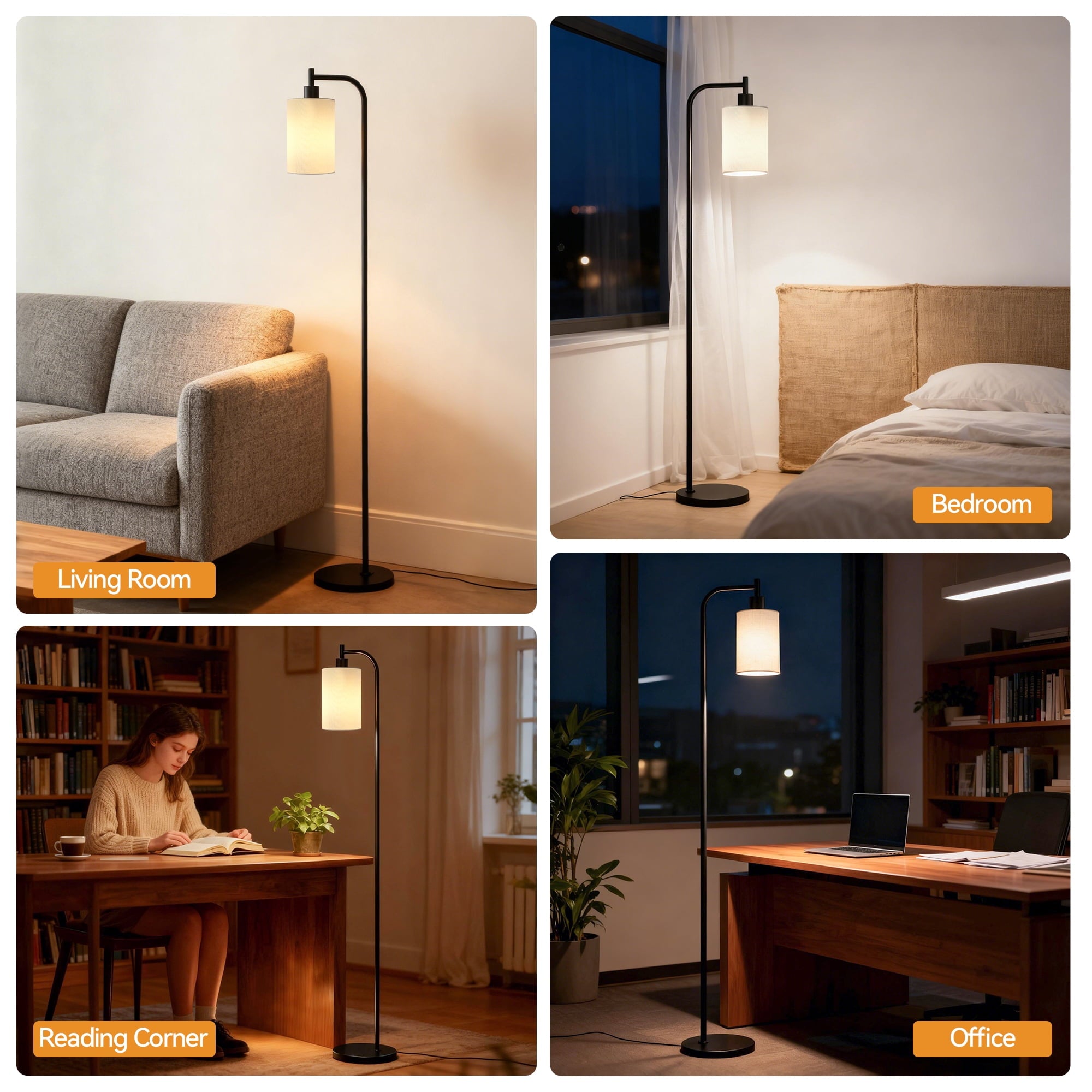 Cozylumi™ BedLuxury Dimmable Arc Floor Lamp with Remote Control for Living Room