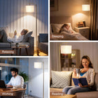 Cozylumi™ Vesteel Floor Lamp, Standing Lamp with 3 Color Temperatures & Lampshade, Arch
