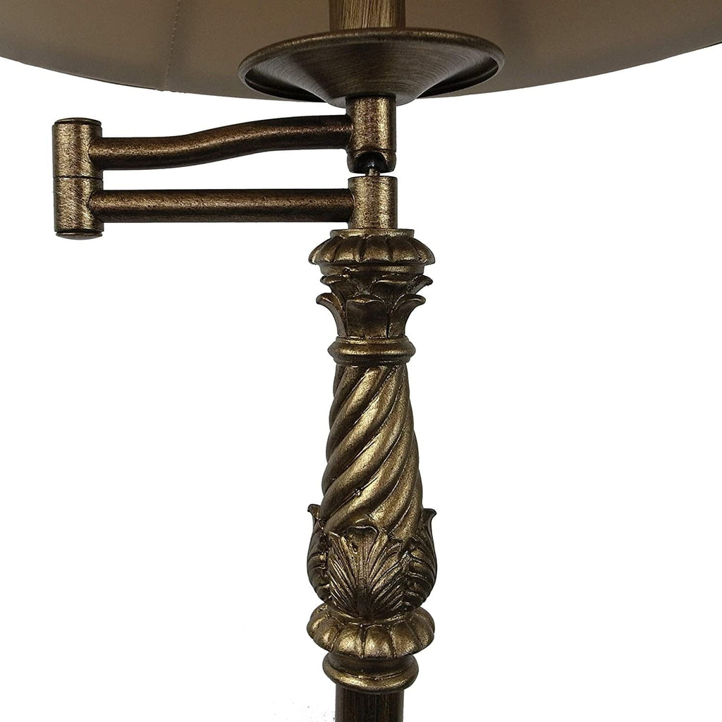 Cozylumi™ Mestar Decor 61 inch Rustic Brass Swing Arm Floor Lamp