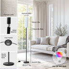 Cozylumi™ RGB Modern Floor Lamp for Living Room, LED Standing Lamp with App Control