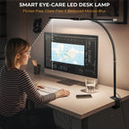 Cozylumi™ Coliware LED Desk Lamp for Office Home, Eye Caring Architect Lamp with Clamp