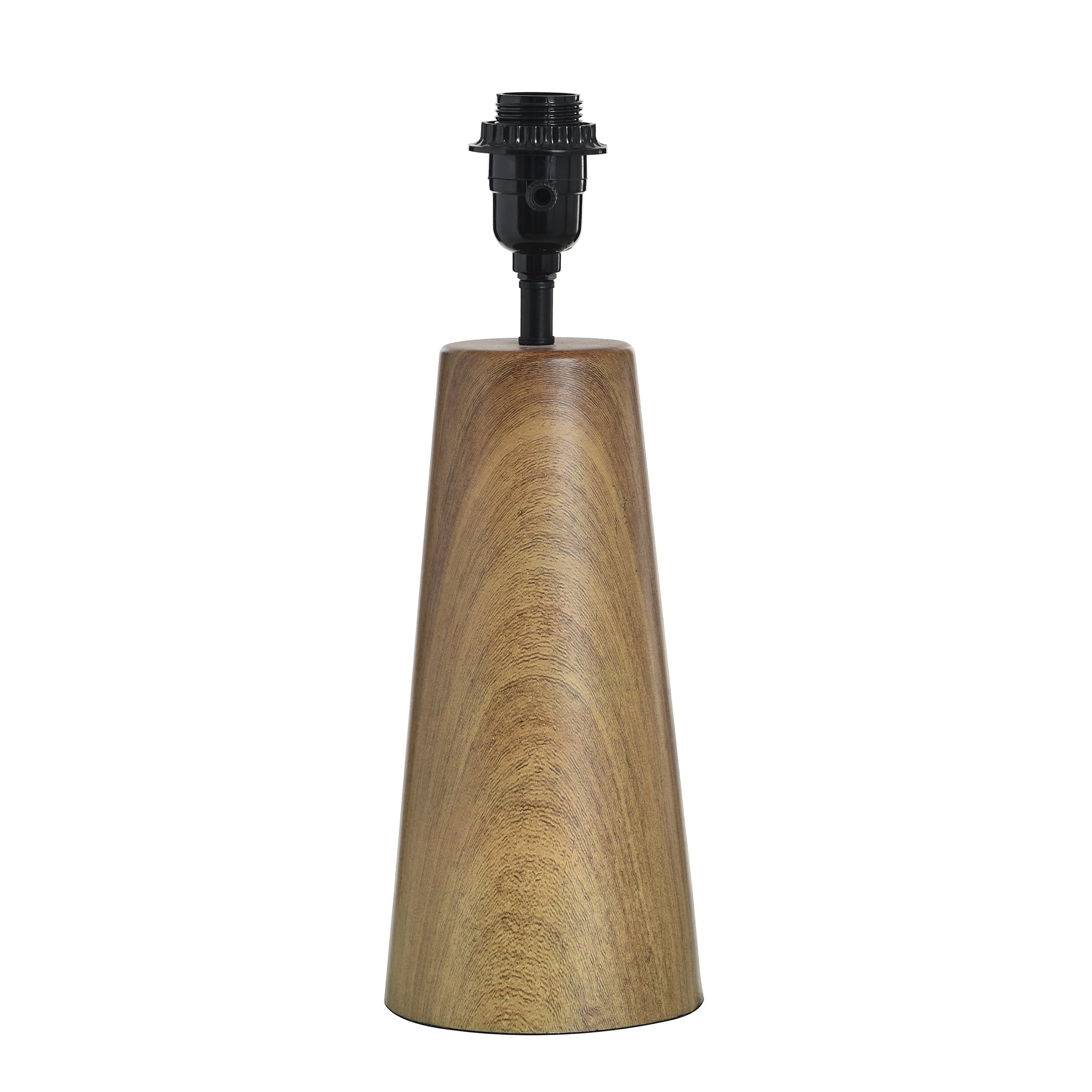 Cozylumi™ Table Lamp, Wood Grain Finish with Pleated Shade